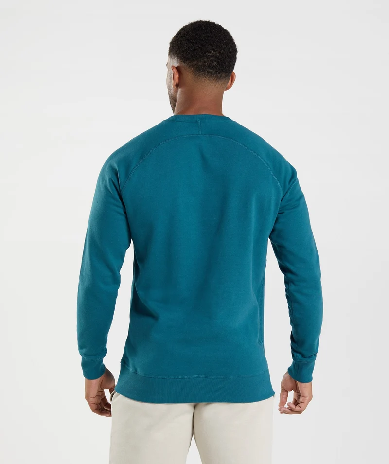 Gymshark Crest Crew - Atlantic Blue