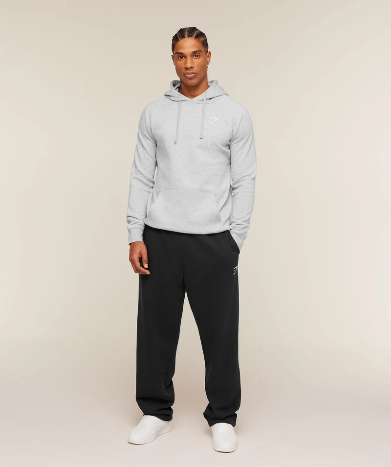 Gymshark Crest Hoodie - Light Grey Marl