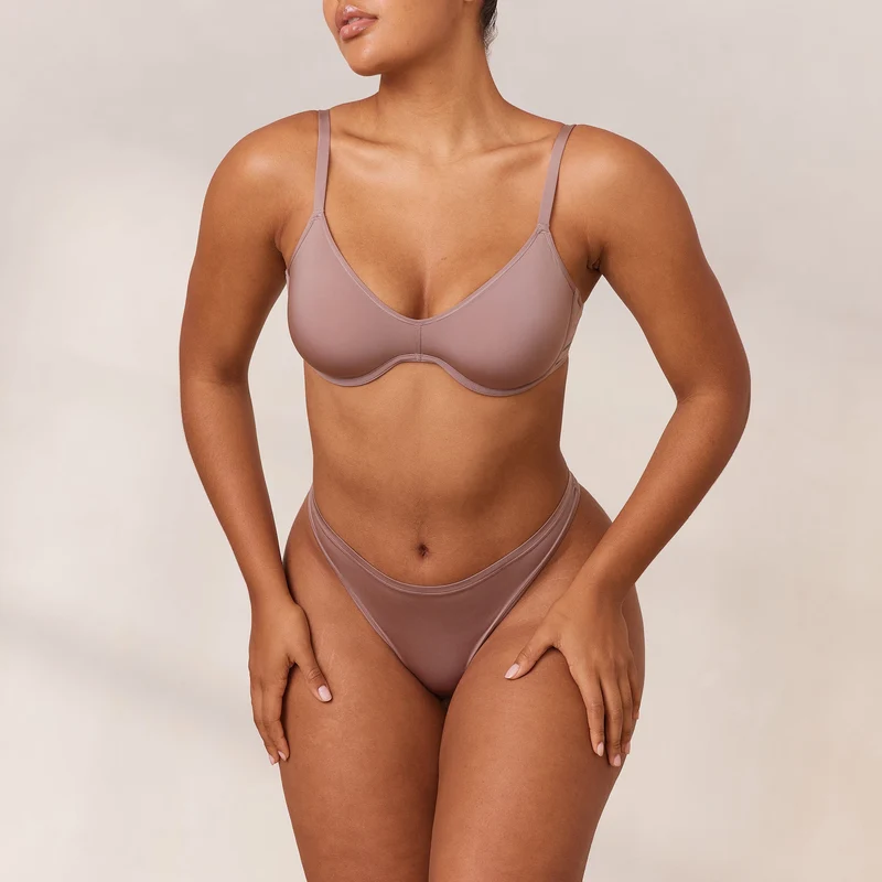 Barely There Plunge BH - Mauve