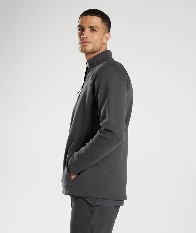 Gymshark Rest Day Knit 1/4 Zip - Grey