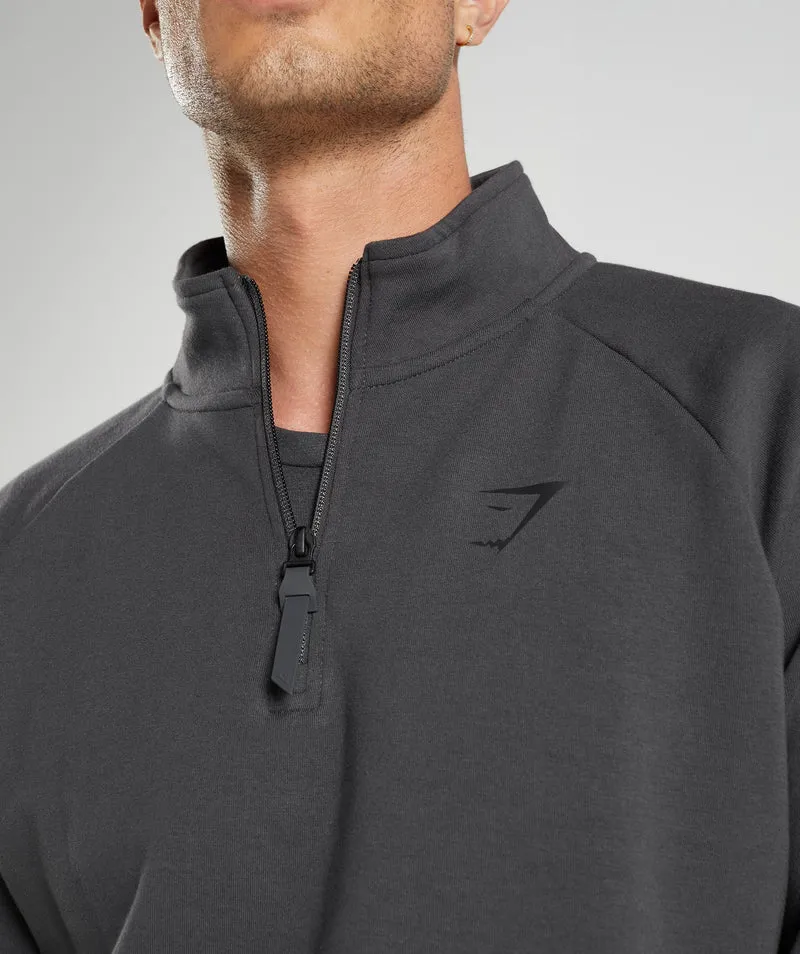 Gymshark Rest Day Knit 1/4 Zip - Grey