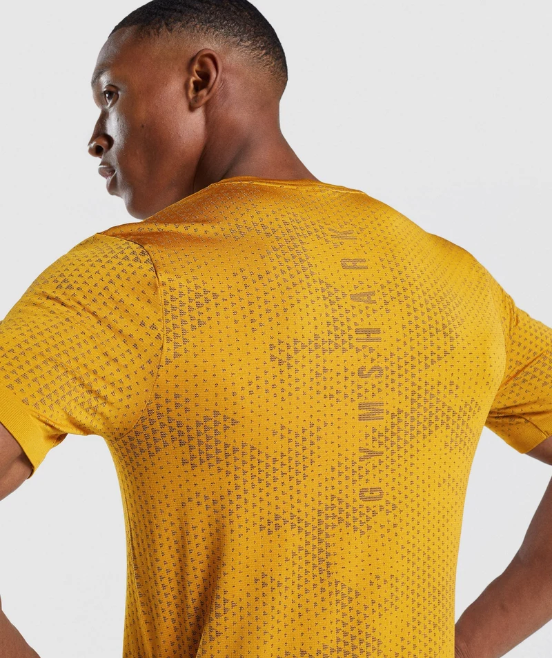 Gymshark Sport Seamless T-Shirt - Turmeric Yellow/Black