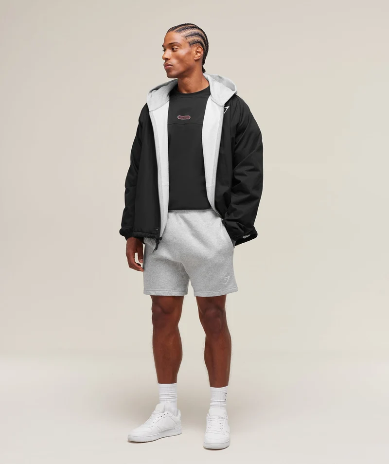 Gymshark Crest 7" Shorts - Light Grey Marl