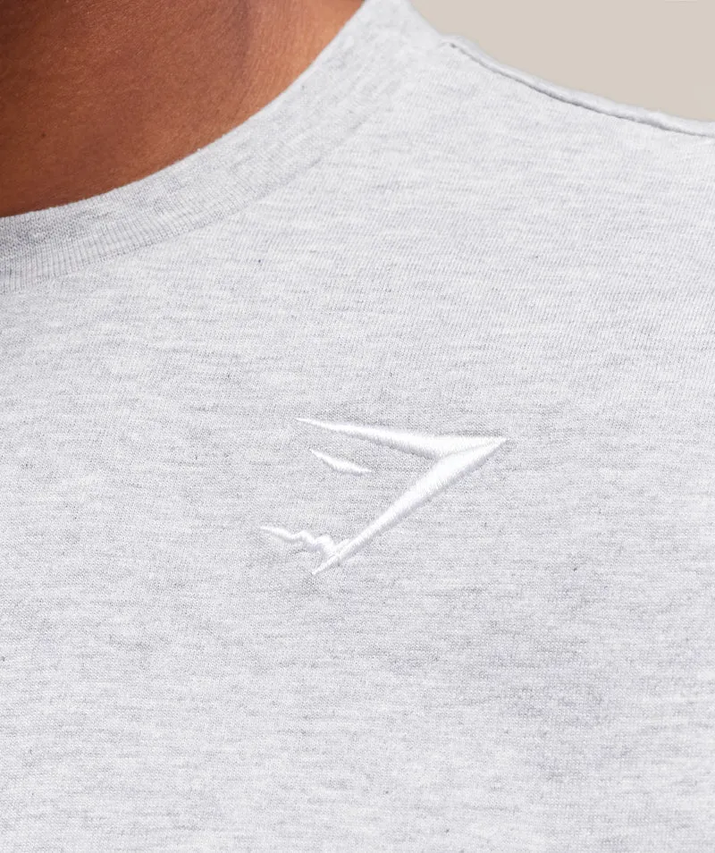 Gymshark Crest T-Shirt - Light Grey Marl