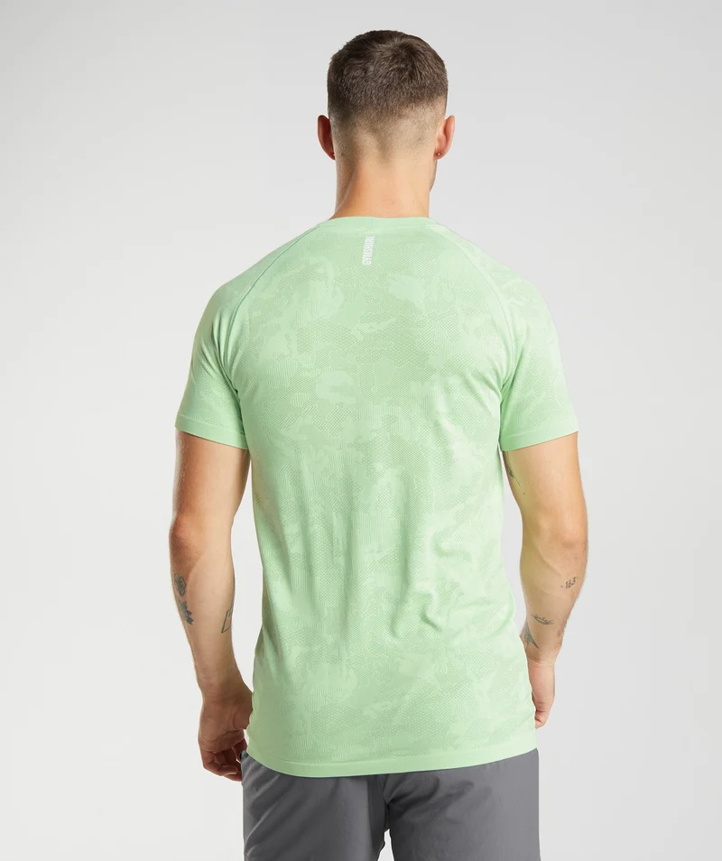 Gymshark Geo Seamless T-Shirt - Green