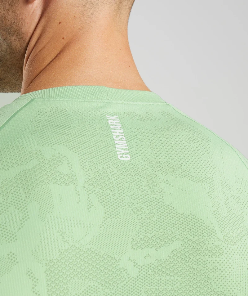 Gymshark Geo Seamless T-Shirt - Green