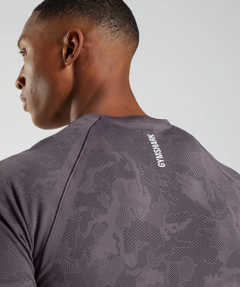 Gymshark Geo Seamless T-Shirt - Musk Lilac/Black
