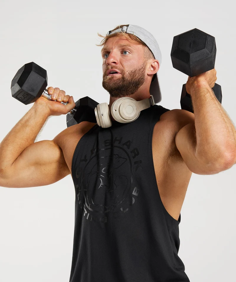 Gymshark Legacy Drop Arm Tank - Black/Black