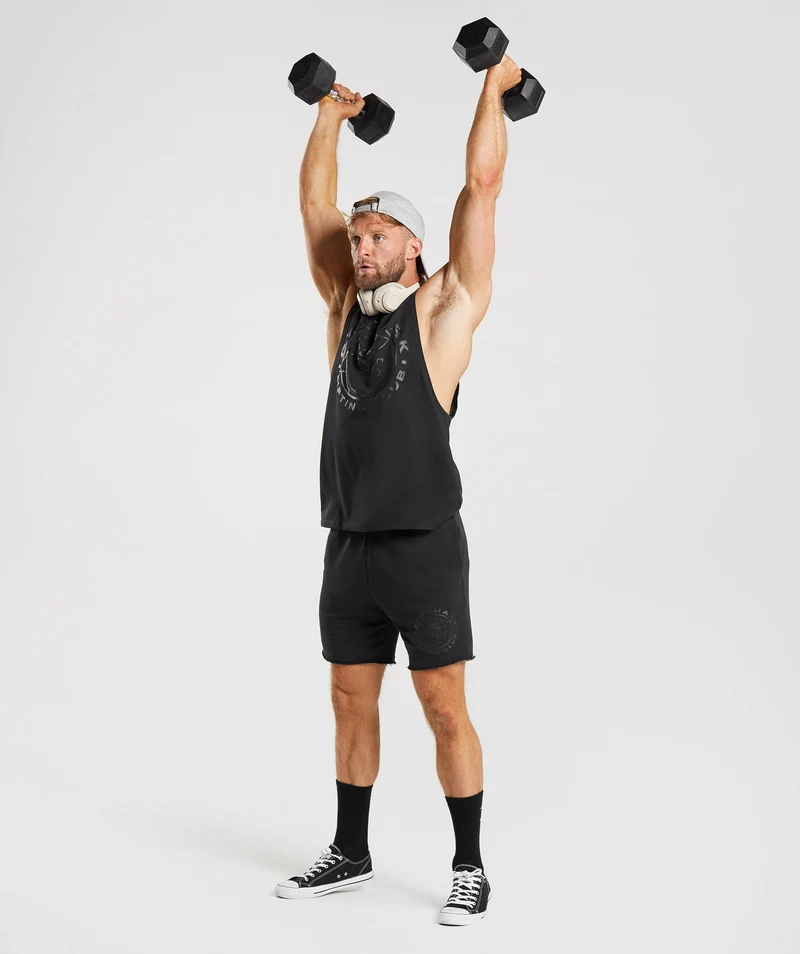 Gymshark Legacy Drop Arm Tank - Black/Black
