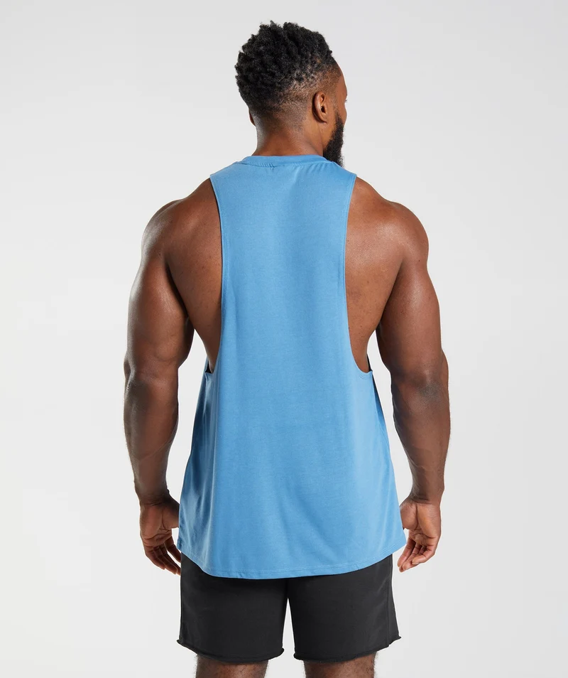 Gymshark Legacy Drop Arm Tank - Blue