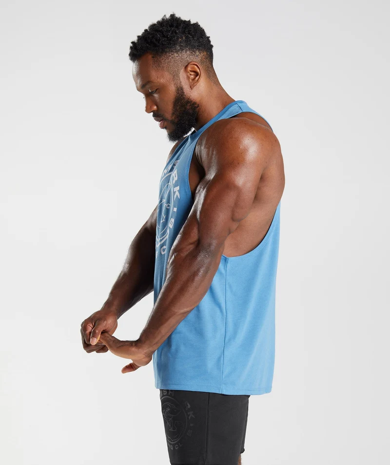 Gymshark Legacy Drop Arm Tank - Blue