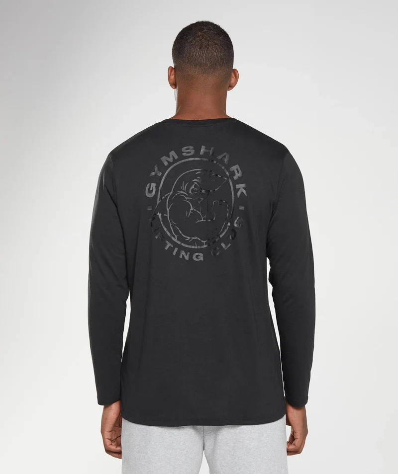 Gymshark Legacy Long Sleeve T-Shirt - Black/Black