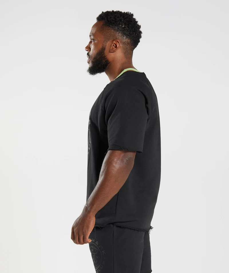 Gymshark Legacy Rag Top - Black/Black