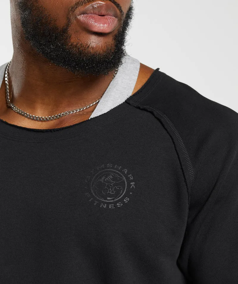 Gymshark Legacy Rag Top - Black/Black