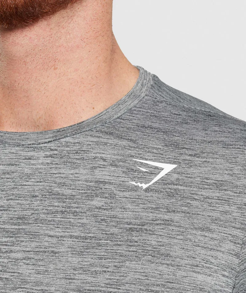 Gymshark Arrival Marl T-Shirt - Silhouette Grey/Light Grey Marl