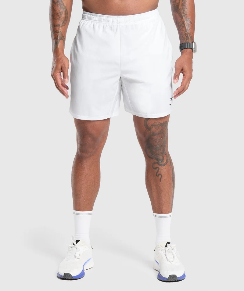 Gymshark Arrival 7" Shorts - White