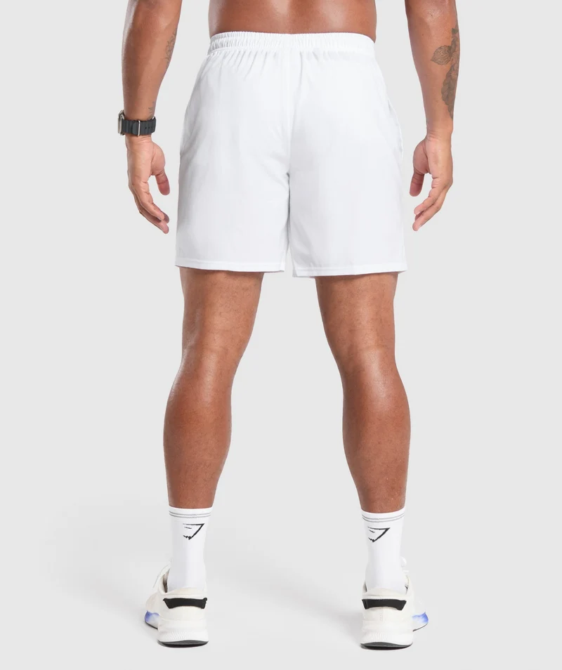 Gymshark Arrival 7" Shorts - White