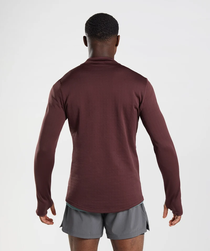 Gymshark Sport 1/4 Zip - Baked Maroon