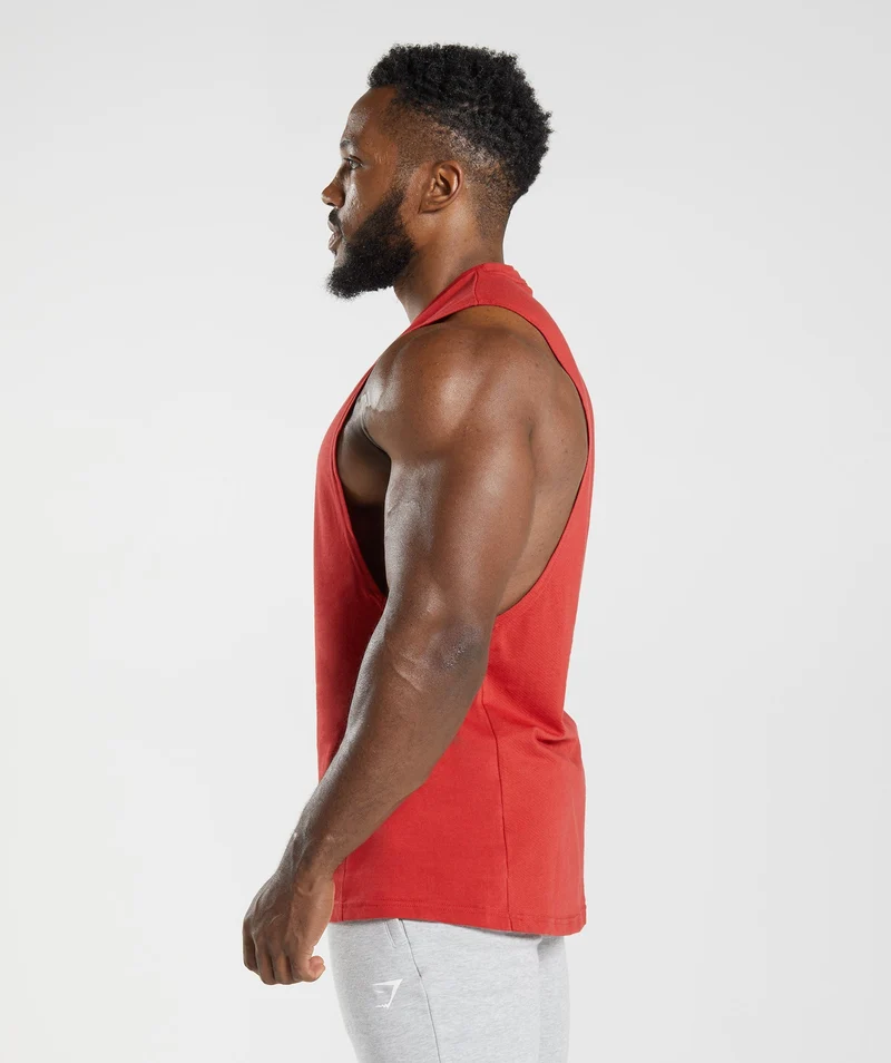 Gymshark React Drop Arm Tank - Red