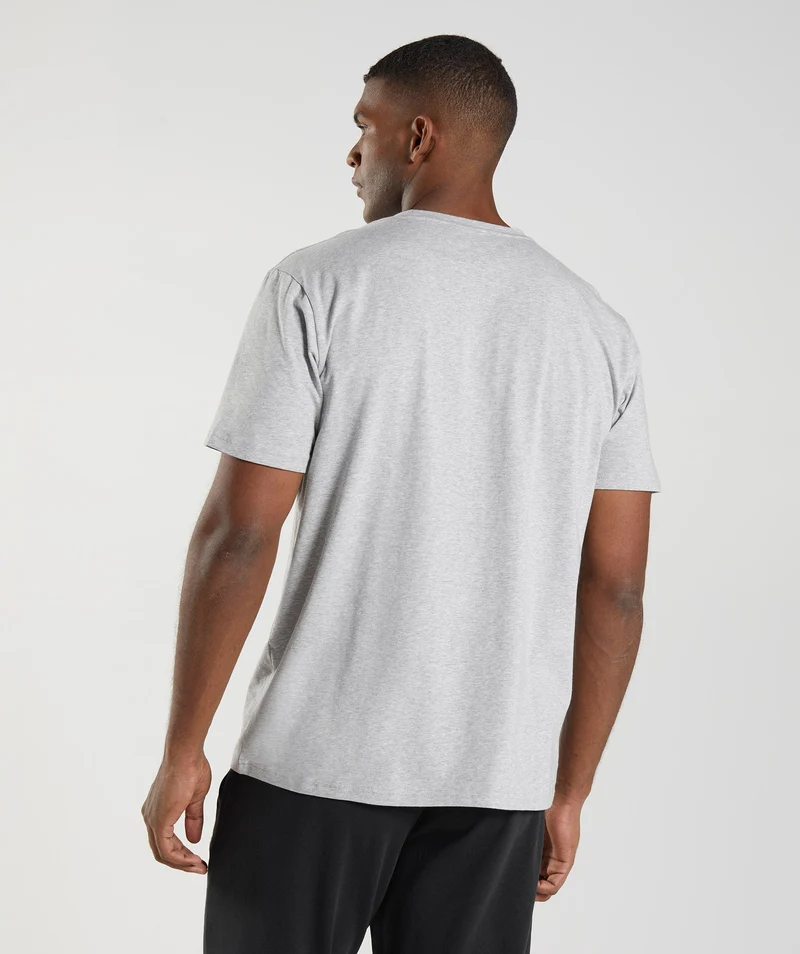 Gymshark Block Short Sleeve T-Shirt - Light Grey Marl