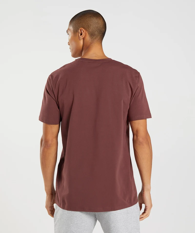 Gymshark Block Short Sleeve T-Shirt - Cherry Brown