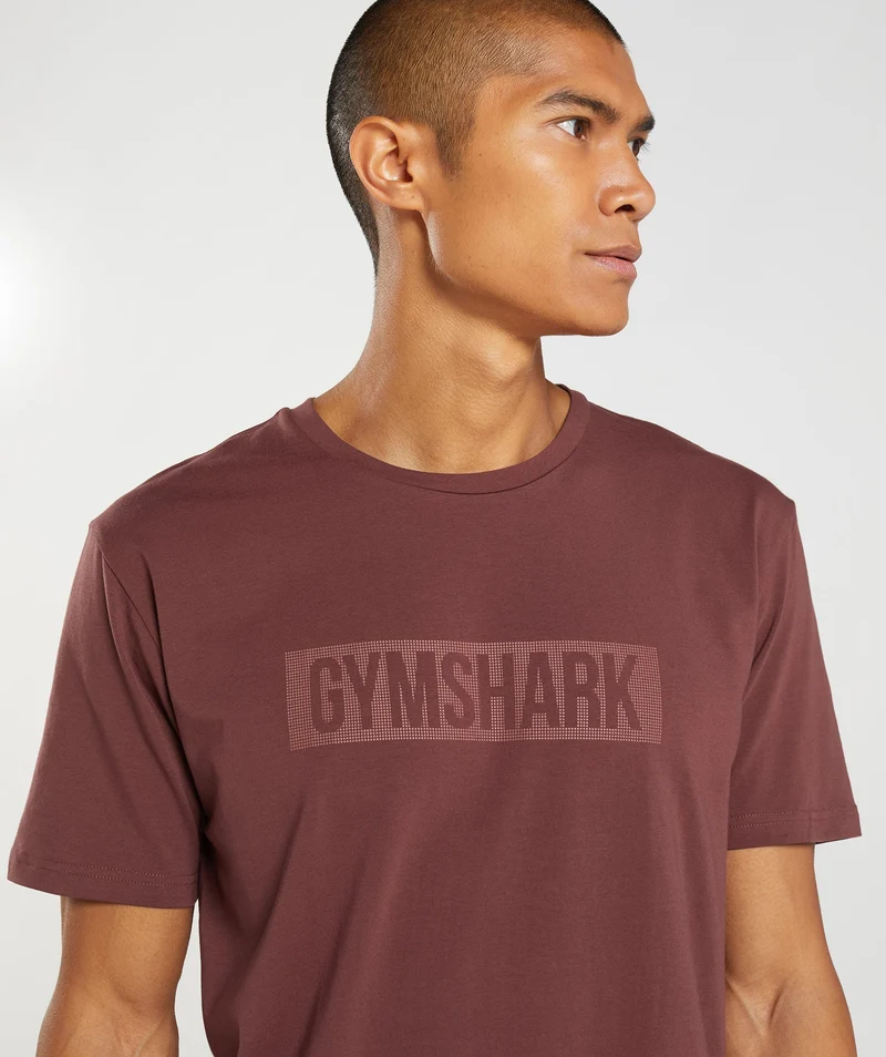 Gymshark Block Short Sleeve T-Shirt - Cherry Brown