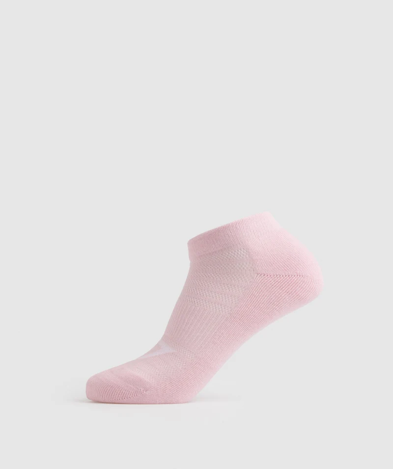 Gymshark Trainer Socks 3pk - Baked Maroon/Sweet Pink/White
