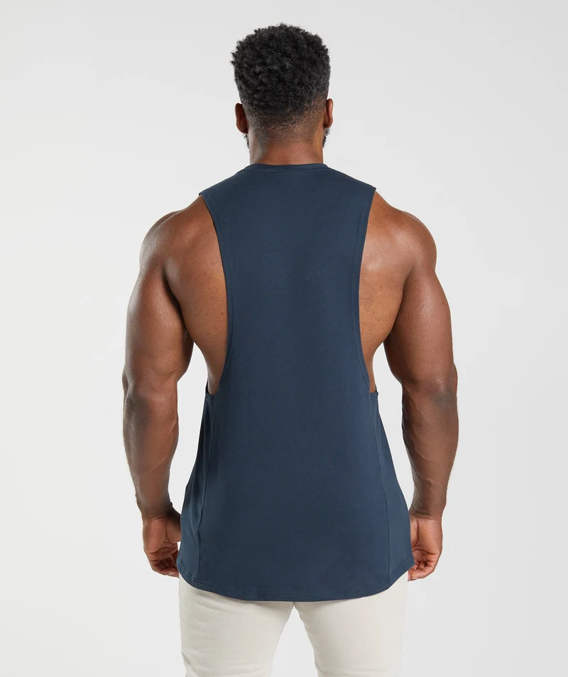 Gymshark React Drop Arm Tank - Navy