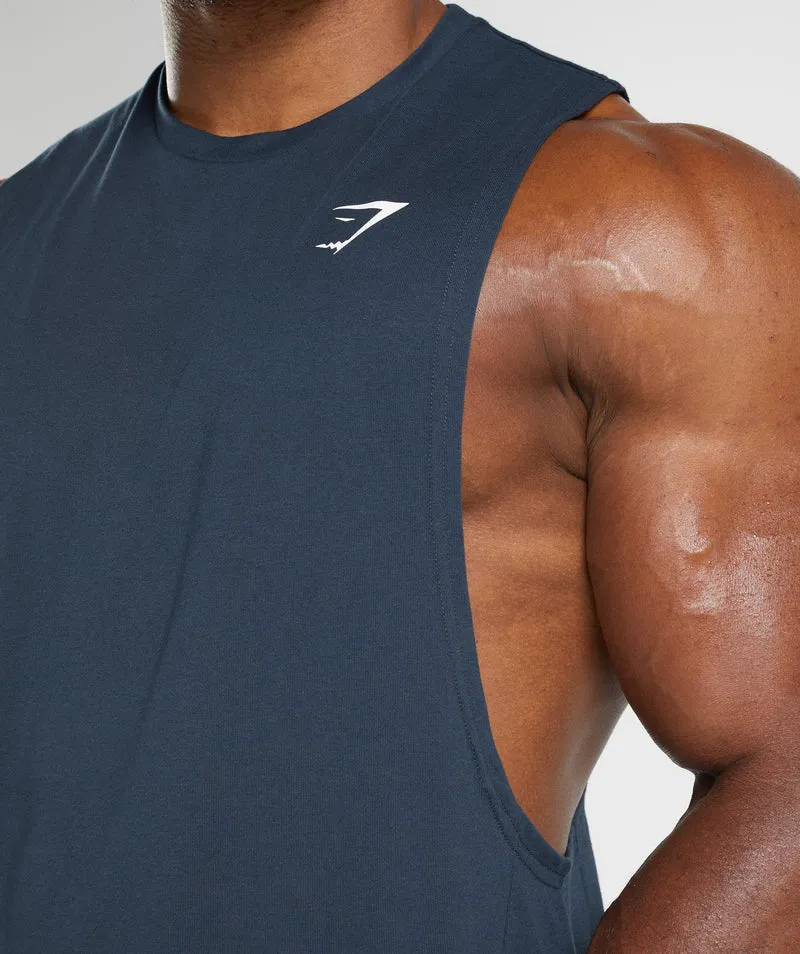 Gymshark React Drop Arm Tank - Navy