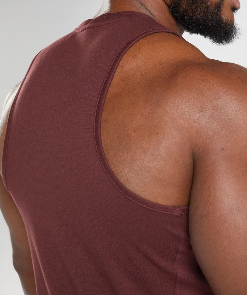Gymshark React Tank - Baked Maroon