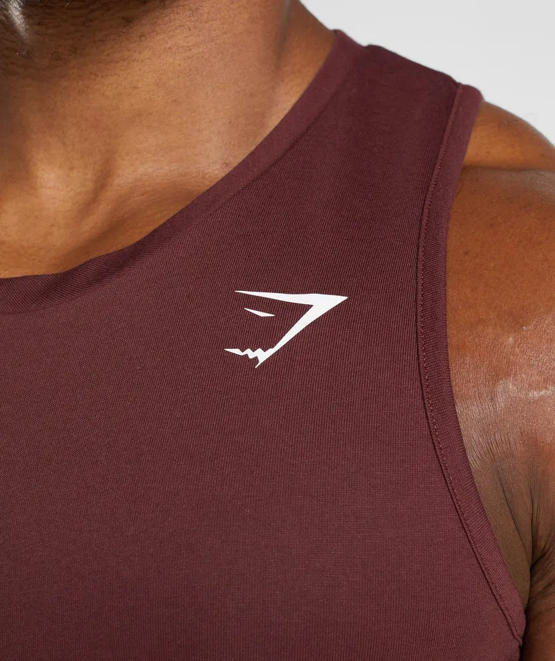 Gymshark React Tank - Baked Maroon