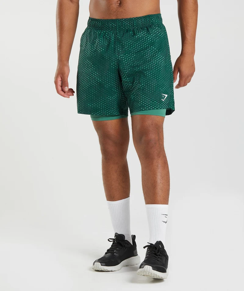 Gymshark Sport 7" 2-in-1 Shorts - Hoya Green