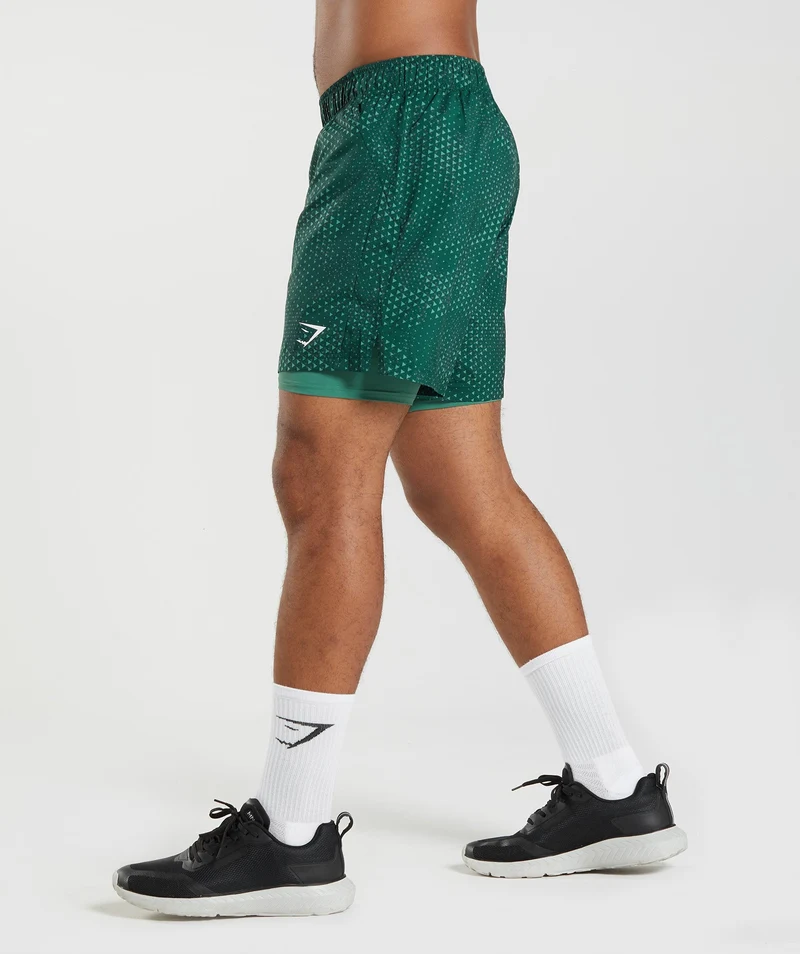 Gymshark Sport 7" 2-in-1 Shorts - Hoya Green