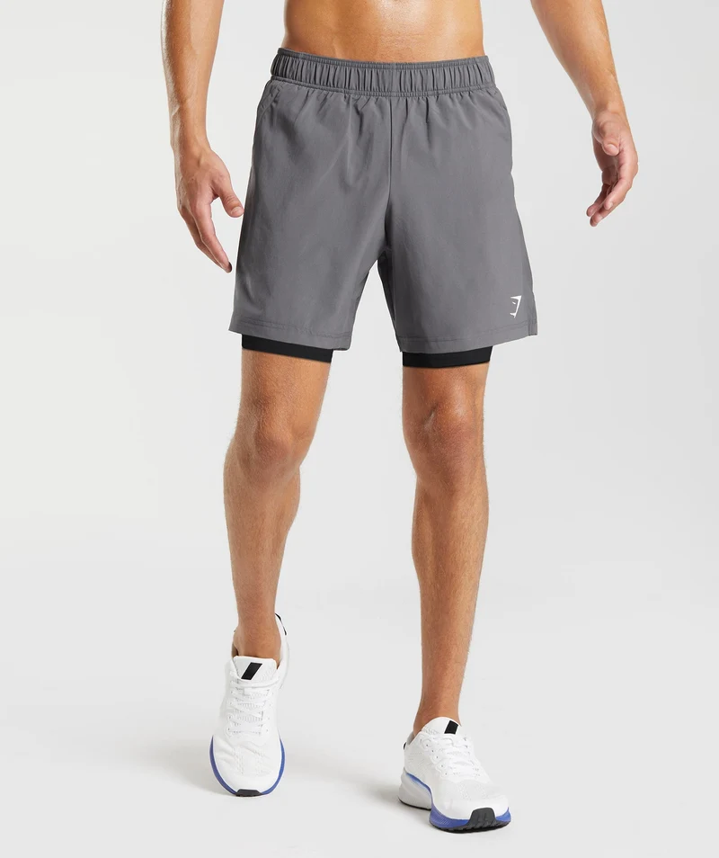 Gymshark Sport 7" 2-in-1 Shorts - Grey