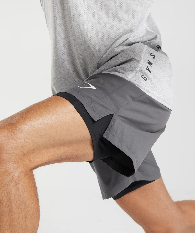 Gymshark Sport 7" 2-in-1 Shorts - Grey