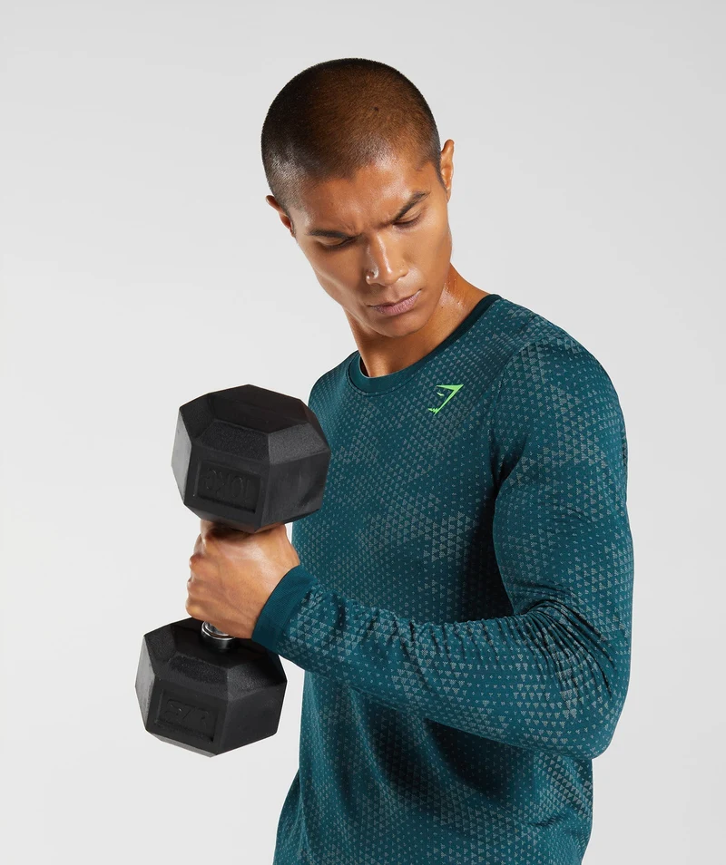 Gymshark Sport Seamless Long Sleeve T-Shirt - Teal