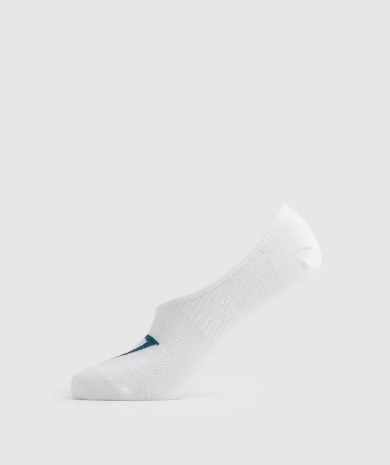Gymshark No Show Socks 3pk - Winter Teal/Pearl Blue/White