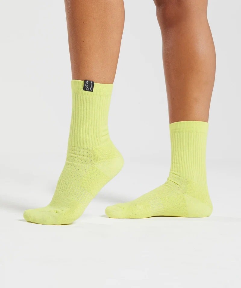 Gymshark Whitney Crew Socks 1pk - Green