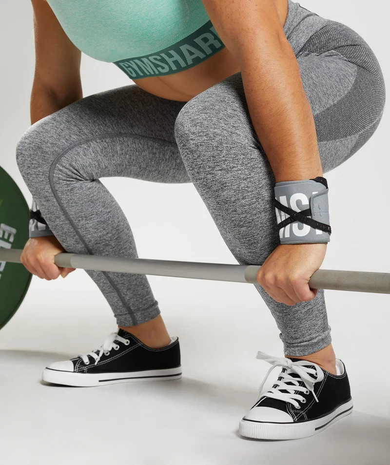 Gymshark Wrist Straps (Self Tie) - Smokey Grey