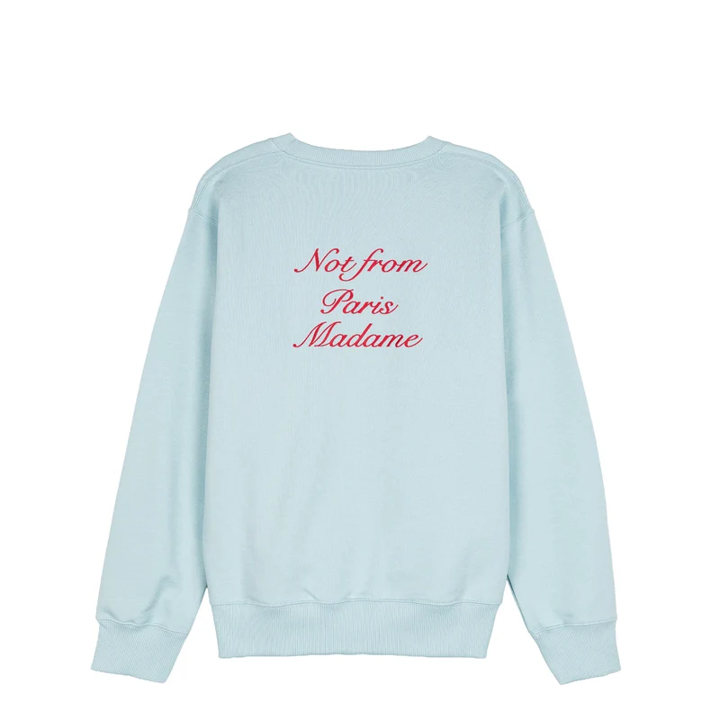 Drole de Monsieur Sweatshirt Slogan Calligraphy