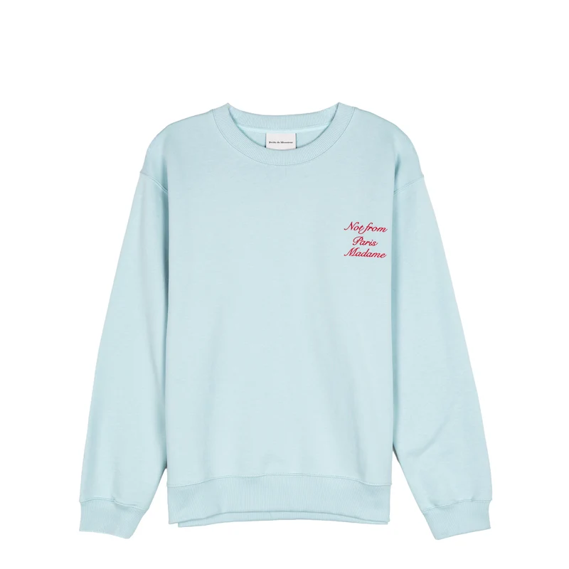 Drole de Monsieur Sweatshirt Slogan Calligraphy