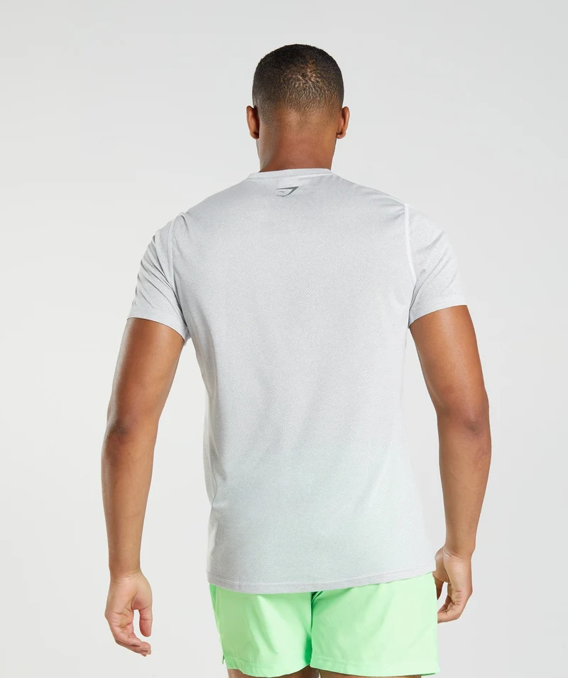 Gymshark Sport Short Sleeve T-Shirt - White/Smokey Grey Marl