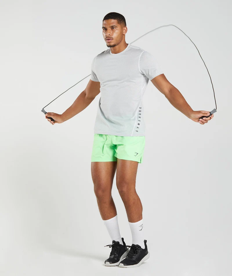 Gymshark Sport Short Sleeve T-Shirt - White/Smokey Grey Marl