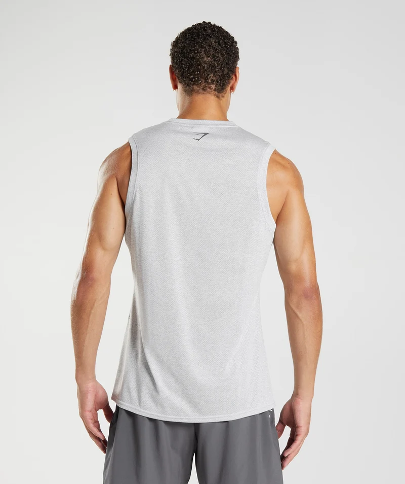 Gymshark Sport Tank - White/Smokey Grey Marl