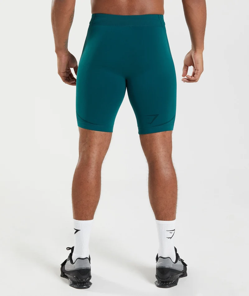 Gymshark 315 Seamless Shorts - Winter Teal/Black