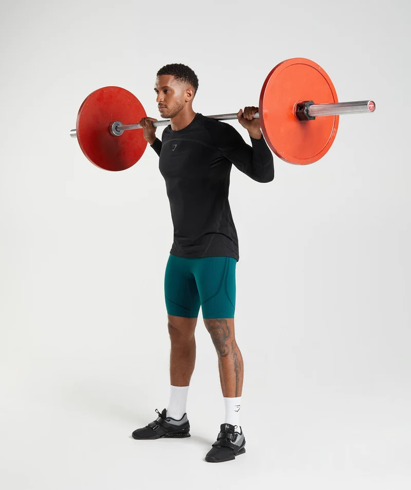 Gymshark 315 Seamless Shorts - Winter Teal/Black
