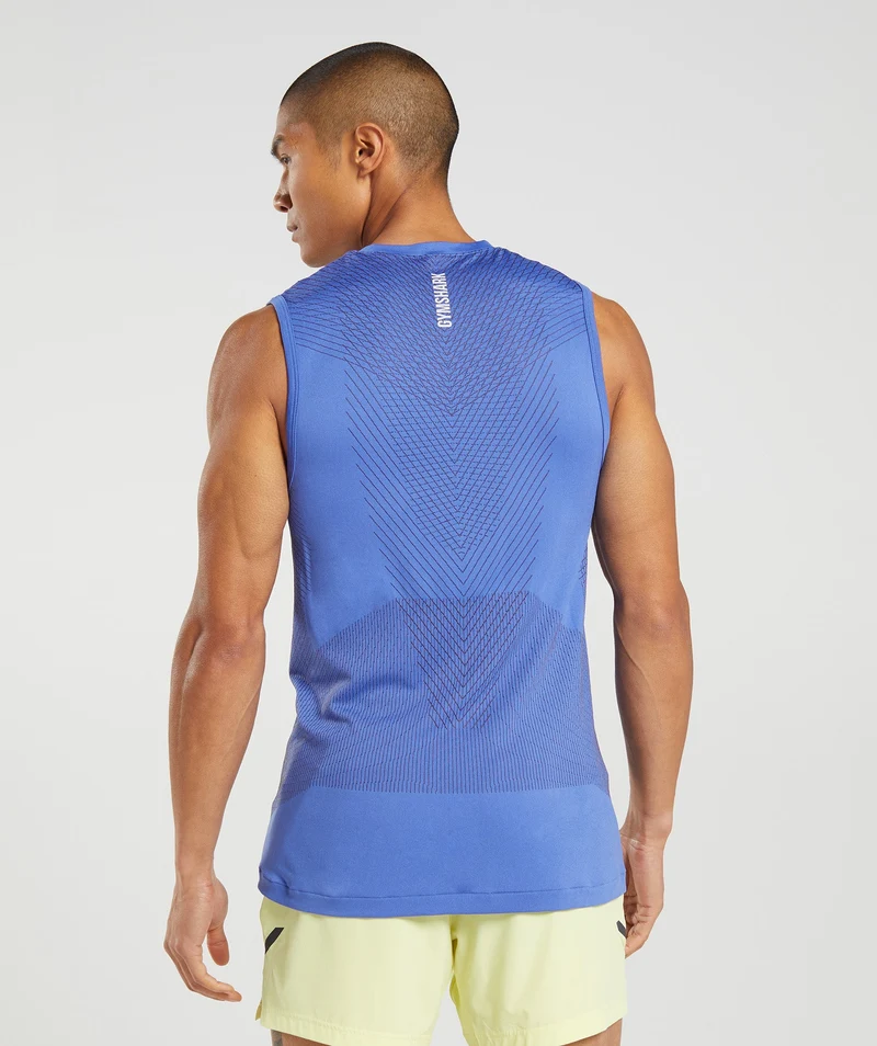 Gymshark Apex Tank - Court Blue/Onyx Grey