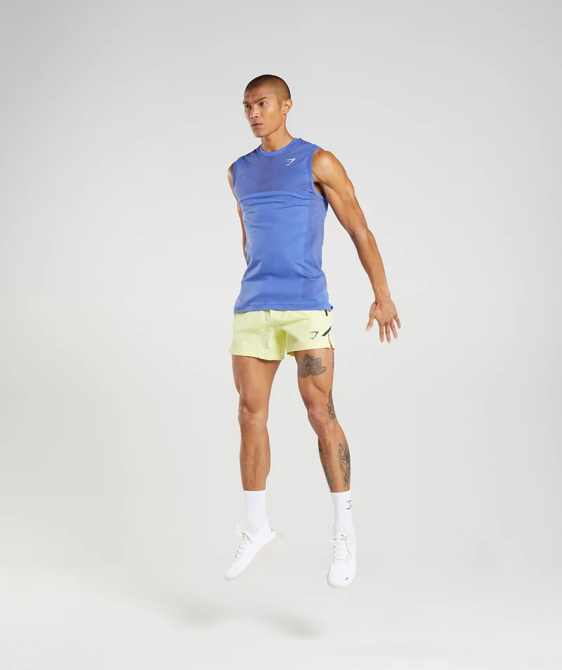 Gymshark Apex Tank - Court Blue/Onyx Grey