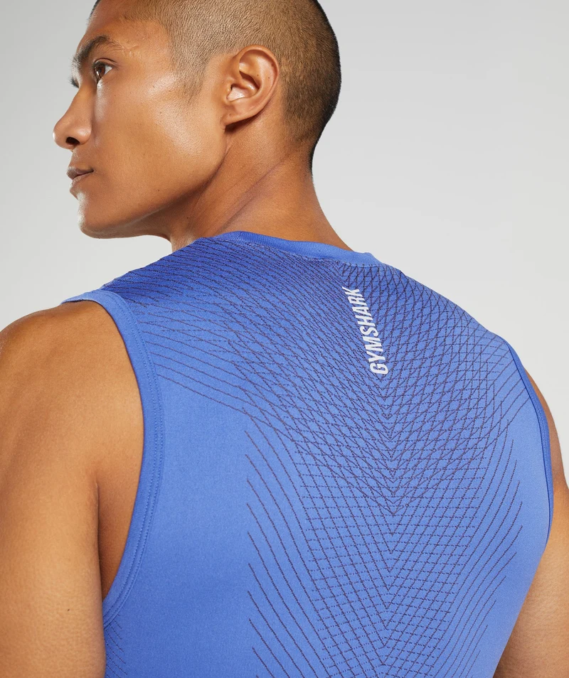 Gymshark Apex Tank - Court Blue/Onyx Grey