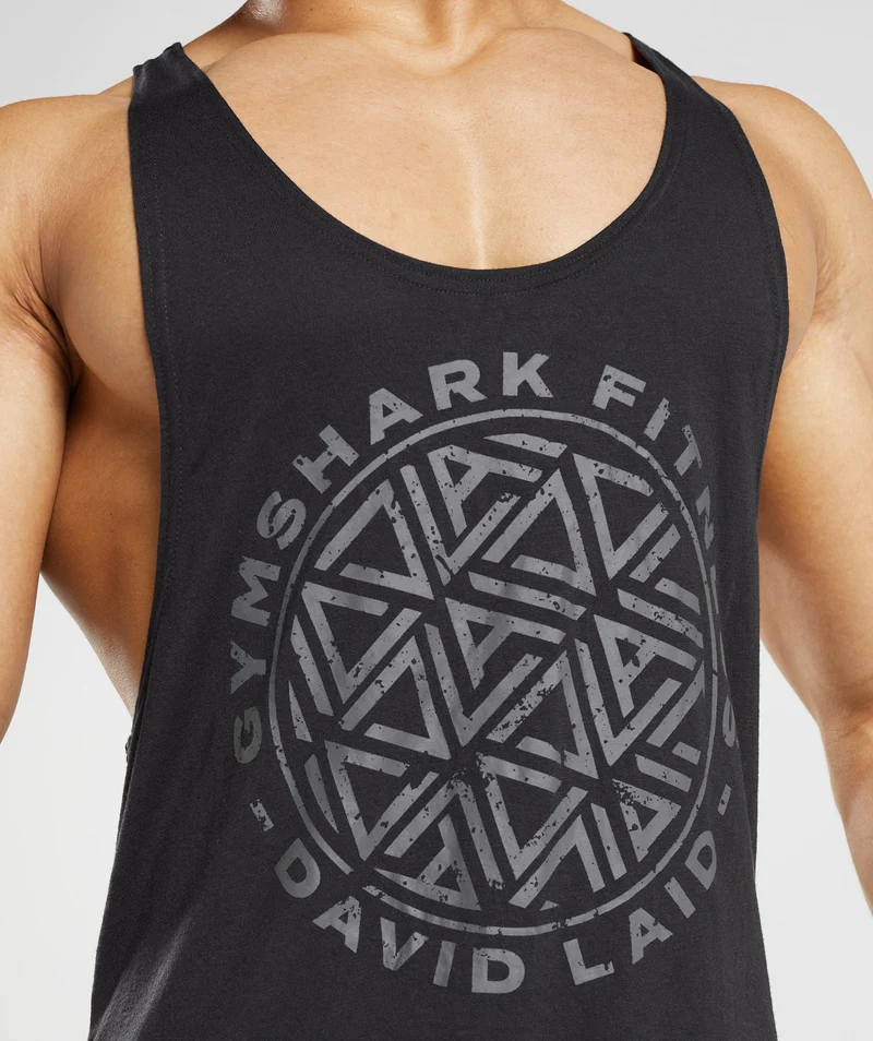Gymshark x David Laid Stringer - Black